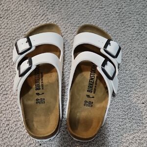 Birkenstock White Sandals with Adjustable Straps